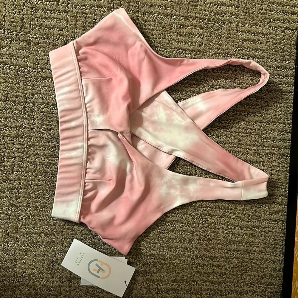 Twist front sports bra
